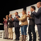 Junqueras, al centre, va presidir a Balaguer el primer acte de la campanya ‘La República que farem’.