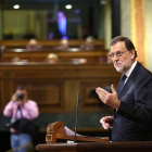 Mariano Rajoy en un moment de la seua intervenció