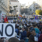 Vista de la plaça de Neptuno, on va començar la manifestació convocada per la Coordinadora 25-S.