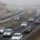 Imatge de les retencions de trànsit a la zona dels accidents ocorreguts a l’A-2 a la Segarra.
