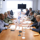 Imagen de la reunión del consejo de administración de Mercolleida celebrada ayer.