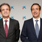 El presidente, Jordi Gual y el consejero delegado, Gonzalo Gortázar