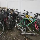 Imagen reciente de bicicletas almacenadas en el depósito de vehículos del polígono.