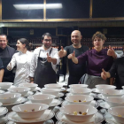 Els cuiners amb estrelles a la guia Michelin que van participar en el sopar de diumenge de la Seu.