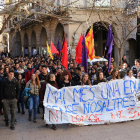 Imagen de archivo de una protesta en Lleida contra la Lomce y la reforma universitaria 3+2. 