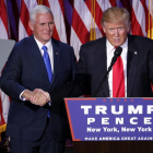 El presidente electo de EEUU., Donald Trump, junto a su vicepresidente Mike Pence.