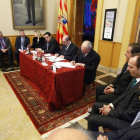 El president de l'Aragó, Javier Lambán, i el president de bonÀrea, Jaume Alsina, han signat aquest divendres el conveni de col·laboració.