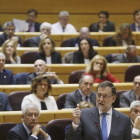 Rajoy, ayer en el Senado en la primera sesión de control al Gobierno .