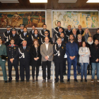 El ayuntamiento de Balaguer celebró ayer una recepción con familiares y otros cuerpos policiales. 