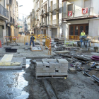 Las obras de la calle General Güell de Cervera están en su recta final para abrirla mañana.