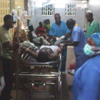 Heridos por los dos atentados en el hospital de Gome, Nigeria.