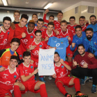 El juvenil del Lleida Esportiu le dedicó la última victoria de la temporada, en el campo del Figueres.