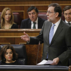 Rajoy durante la sesión de control al Gobierno.