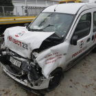 Un dels vehicles accidentats a Vallfogona de Balaguer.