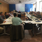 Un moment de la reunió de la Taula Sectorial Agrària celebrada ahir a Barcelona.