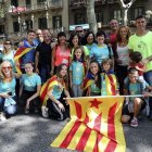 Milers de lleidatans hi van participar. Un total de 140 autocars van sortir de Lleida cap a la capital catalana.