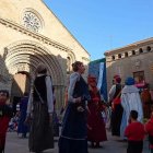 Celebrant la fal.lera gegantera després d'una bona fideuà.