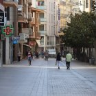 L'Eix Comercial de Lleida, en l'inici del nou confinament