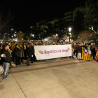 Els comitès de defensa de la república (CDR) van convocar manifestacions a tot Catalunya, a Lleida davant de la subdelegació del Govern central