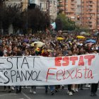 Imatges de les manifestacions a la ciutat de Lleida contra la sentència del Procés