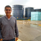 Eduard Cau, ahir a les instal·lacions de la planta de purins de Tracjusa, a Juneda.