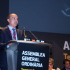 Andreu Subies, durant una Assemblea de la Federació Catalana de Futbol quan la presidia.