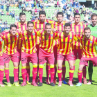 L’onze inicial que va presentar el Lleida Esportiu diumenge a Elx.
