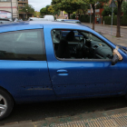 Uno de los coches afectados.