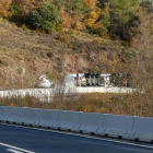 Cortada la N-230 en Sopeira por el accidente de un camión de materias peligrosas