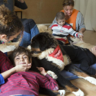 Imagen de archivo de la terapia canina de la Associació Alba.