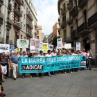 Imagen de archivo de una protesta contra la banca en Barcelona. 
