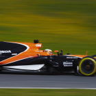 El pilot belga de McLaren, Stoffel Vandoorne, durant la segona jornada d’entrenaments.