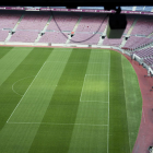 Una de les càmeres instal·lades al Camp Nou per revisar les jugades dubtoses en línia de gol.