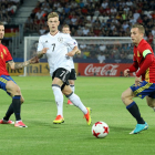 Deulofeu controla el balón en una acción de la final del Europeo Sub’21, disputada entre España y Alemania en Cracovia.