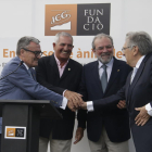 Àngel Ros, Andreu Pi, Joan Reñé i Antoni Siurana, ahir a la presentació de la Fundació ICG.
