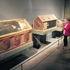 Caixes sepulcrals procedents de Sixena al Museu de Lleida.
