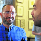 El presentador Jofre Font, con el escritor Roberto Saviano.