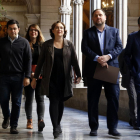 Colau y Junqueras firmaron ayer varios convenios.