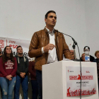 El socialista Pedro Sánchez, ayer en Castellón.
