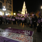 Imagen de archivo de una protesta reciente contra la violencia machista en Lleida.