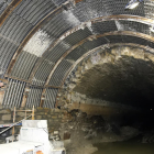 Las obras en el túnel de Montclar, de revestimiento de un tramo de bóveda, finalizan esta semana.