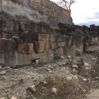 Imagen del estado que presentan las murallas de Isona. 