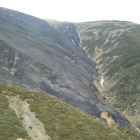 Imagen del flanco derecho del incendio de Garòs. 