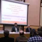 El conseller de Salut, Toni Comín, presentó ayer los datos sobre trasplantes en Barcelona.