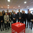 Foto de família de l'esmorzar del PSC de Lleida.