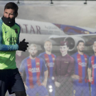 Leo Messi ayer durante el entrenamiento.