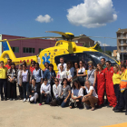 Visita ahir d’un grup d’infermers a l’heliport de Tremp.