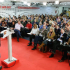 El presidente de la gestora, Javier Fernández, en su intervención de ayer en el Comité Federal del PSOE.