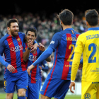 Messi vio puerta ante el Las Palmas, el equipo 35 al que le marca.