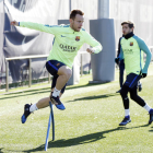 El jugador croat, ahir en la tornada als entrenaments de l’equip.